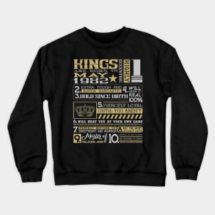 37th Birthday Gifts - Kings Born In May 1982 Crewneck Sweatshirt